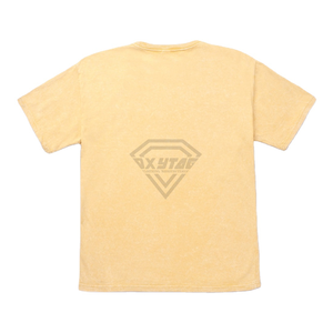 Camisetas de hombre lavadas desgastadas Vintage cuello redondo ropa de calle lavado ácido Vintage logotipo personalizado y camiseta transpirable de tamaño - Product Image 3