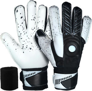 Gants de gardien de but de football en latex avec fermeture à lacets pour une utilisation en extérieur, protection complète des doigts, sangle de poignet réglable, entraînement OEM - Product Image 1