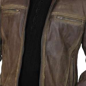 Blouson en cuir de motard professionnel personnalisable coupe-vent pour la conduite à moto Cuir de vachette de qualité supérieure Usine OEM Toutes saisons - Product Image 3