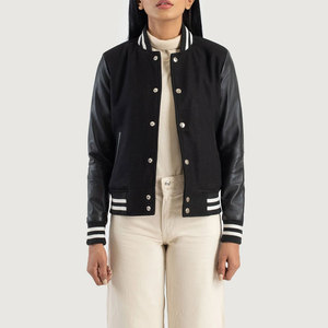 Chaquetas Varsity para Mujer, Diseño Nuevo, Estilo Casual, Manga Larga, Largo Regular, Relleno de Algodón, Sostenibles - Product Image 1