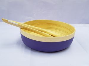 Meilleure vente Article populaire Bols à salade violets écologiques naturels Bol en bambou Ensembles de vaisselle pour la maison et la cuisine Fabriqué au Vietnam - Product Image 4