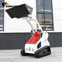 Mini Skid Steer Loader Briggs & Stratton XR2100 Mesin Bensin Compact Loader dengan Bucket untuk Penggunaan Lanskap Taman