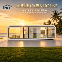 Maison Modulaire Intelligente de Luxe Apple Cabin Retreat de 20 et 40 pieds avec Salle de Bain Privée pour Complexes Hôteliers et Centres de Bien-être
