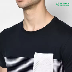 Meilleur fournisseur pakistanais de t-shirts pour hommes en polyester/coton de haute qualité, coupe ample, logo personnalisé sur le devant, anti-boulochage, respirant - Product Image 5