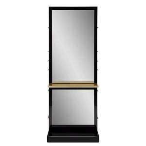 High Quality Industrial Factory <b>White</b>/Black Gold Metal Barbershop Salon Station LED <b>Mirror</b> Double Single Sided 3-Year Warranty - Product Image 6