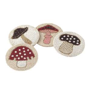 Colour full seed beads coasters handmade <b>cup</b> beads coaster from India at best price for home and hotel coasters - Product Image 3