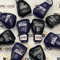 Guantes de Boxeo Fairtex de Primera Calidad con Cordones, Cuero Vacuno Auténtico, Hechos a Medida, Guantes de Entrenamiento para Muay Thai y Sparring