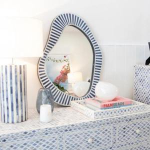 Bone Inlay <b>Photo</b> <b>Frame</b> with Black Line for Home Decor Office Christmas-Polished Bone and Resin Inlay <b>Mirror</b> faizacraft - Product Image 2