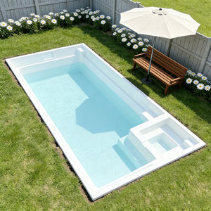 Piscina grande de fibra de vidrio para patio trasero, de larga duración, en contenedor de envío. - Product Image 4