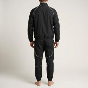 Ensemble de vêtements de sport unisexe en nylon imperméable, veste coupe-vent légère et pantalon de survêtement pour l'entraînement en plein air - Product Image 2