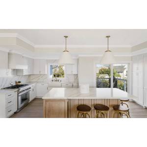 ผลิตภัณฑ์ควอตซ์คริสตัลคอมโพสิต Calacatta Sierra ระดับพรีเมียม - แผ่นใหญ่ดีไซน์ทันสมัยสำหรับใช้ในห้องครัวและผนัง - Product Image 2