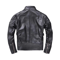 Veste en cuir noire de haute qualité pour hommes Veste en cuir pour hommes Vestes en cuir pour l'hiver 2025