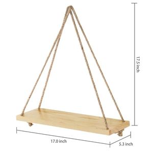 Hanging Solid Wood Floating Wall <b>Shelves</b> Wall Mounted Storage <b>Shelf</b> for Home Hotels Living Room Kitchen Decor Made in India 2023 - Product Image 4