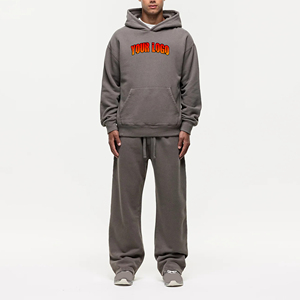 Midweight 100% Coton Polaire Hommes Survêtement 300 GSM Qualité Supérieure Imprimé Logo Brodé Personnalisé Surdimensionné Hip Hop 2 Pièces - Product Image 6