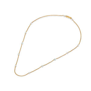 Collar de Cadena Religiosa con Diamantes en Oro Amarillo para Mujer, para Bodas - Product Image 3