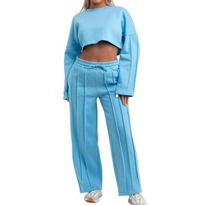 Ville Sports High Street Style Women's Casual Heavyweight Cotton Fleece Jogger Sets Breathable Quick Dry Plus Size Tracksuits - Product Image 4