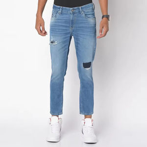 Recién llegados pantalones elásticos hombres Jean pantalones moda Casual flaco azul Denim hombres Jeans nuevo diseño de servicio OEM de alta calidad - Product Image 3