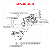 Ensemble de préhension d'outils Brother S500-28T (28) pour perceuse CNC Brother S500 28 ATC avec magazine – Pièces de rechange