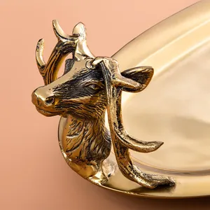 Bandeja Rectangular de Aluminio con Textura de Tendencia, Diseño Zen Asiático para Decoración Navideña, Pulido Espejo, Mercado Global, Estilo Vanidad - Product Image 3