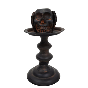Bougeoir en aluminium en forme de tête de mort, dernière conception, couleur argent, pour la décoration de Festival et de mariage - Product Image 5