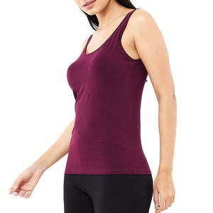 Débardeur pour femme sans manches de haute qualité à col rond Logo avant Polyester/coton Anti-boulochage Respirant Séchage rapide Écologique - Product Image 4