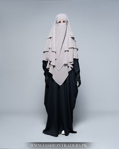 Robe Khimar Hijab islamique faite à la main pour femmes, en polyester respirant, tenue modeste confortable, fournisseur en gros du Pakistan - Product Image 4