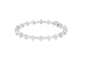 Pulsera de tenis de plata de ley 925 maciza con diamantes cultivados en laboratorio para mujer, OEM - Product Image 1