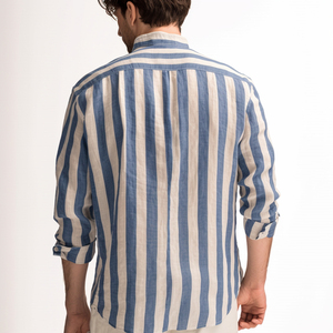 เสื้อเชิ้ตผู้ชายพิมพ์ลายคุณภาพสูง สำหรับฤดูร้อน ปกพับได้ ผ้าซาตินคอตตอน 100% แขนยาว ทรงหลวม เป็นมิตรกับสิ่งแวดล้อม - Product Image 4