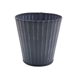 Pots de bougie votifs en métal de fer de lavage gris clair Design moderne Pot de maçon en verre votif pour la décoration intérieure Style vintage campagnard - Product Image 1