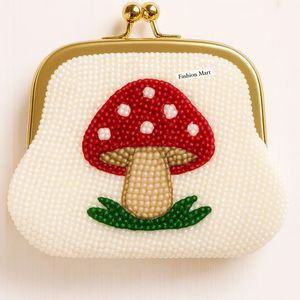 Cute Cartoon <b>Beaded</b> Coin Purse Wholesale Handmade Pearl Pouches With Metal Frame - Product Image 5