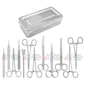 ชุดเครื่องมือผ่าตัดพื้นฐาน13ชิ้นสำหรับนักเรียน-เครื่องมือผ่าตัดเล็กน้อยพร้อมกล่องสแตนเลส | ได้รับการรับรอง CE - Product Image 1