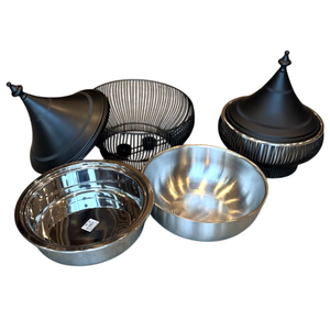 Ollas calientes/cazuelas modernas de diseño con cable hechas a mano personalizadas, suministros al por mayor, platos de frotamiento de comida de Metal de tendencia superior para servir buffet - Product Image 5