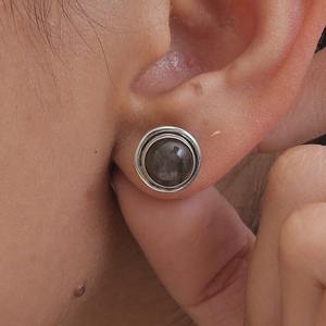 925 argent Sterling fait à la main pierres précieuses Spinner Labradorite Simple boucles d'oreilles bijoux 925 timbre cadeau de mariage boucles d'oreilles - Product Image 4