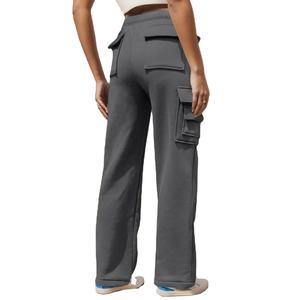 Pantalones Deportivos de Invierno para Mujer, Mezcla de Poliéster/Algodón, Ligeros, Cintura Media, Elásticos, Logotipo Personalizado OEM, Venta al Por Mayor - Product Image 5