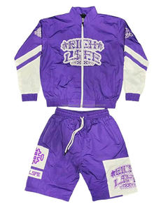 2026 New Custom Nylon <b>Wind</b> <b>Breaker</b> Zip up Hoodie and Shorts Set Men Windbreaker Short Set Men's Wholesale Outdoor Shorts Sets - Product Image 5