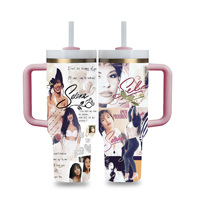 Carafe isotherme double paroi 40oz avec logo personnalisé Singer Selena Quintanilla, tasses et bouteilles d'eau isolées