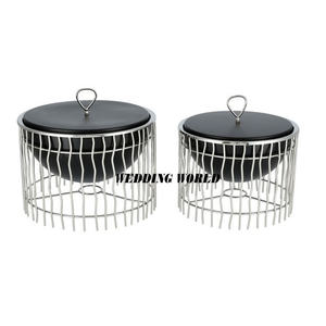 Ustensiles de cuisine en métal de forme ronde, ustensiles de cuisine Hotpot dernière arrivée en gros, Casserole classique élégante avec support de conception de Rose - Product Image 4