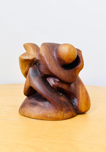 Statue d'amoureux en bois de style Art déco écologique de haute qualité, sculptée à la main, figurine romantique de couple, décoration de table, étagère, décoration de la maison - Product Image 6