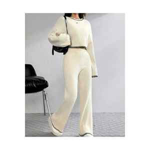 Ensemble de pulls en tricot pour femmes avec détails de berger - Product Image 2