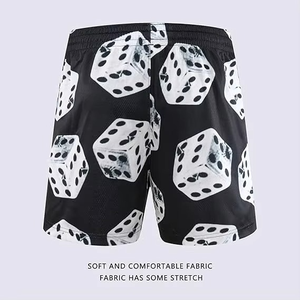 กางเกงกีฬาขาสั้นของผู้ชาย2025ผ้าคอตตอนปักลาย3D พิมพ์ดิจิตอลงานตามสั่ง100% งาน OEM - Product Image 2