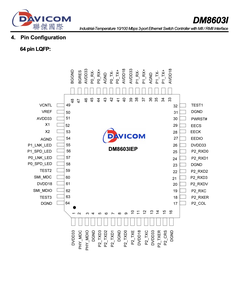 Davicom dm8603iep 10/100 Mbps 3-Port Ethernet chuyển đổi điều khiển với MII/rmii giao diện - Product Image 4