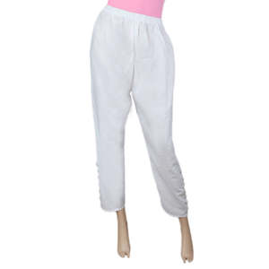 กางเกงผ้าทอสำหรับผู้หญิง - สีขาว - Product Image 2