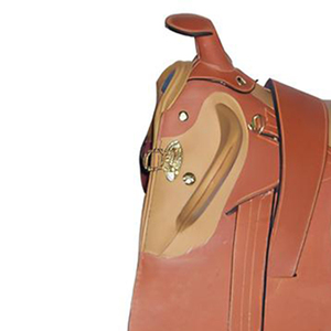 Ensemble de selle en cuir véritable occidental fait à la main pour l'équitation bride de conception usinée et collier de poitrine pour la course de baril - Product Image 3