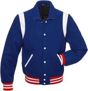 Wholesale Custom <b>Men's</b> High Street Letterman Varsity <b>Jacket</b> Winter Wool Shell with Embroidered <b>Letters</b> and Chenille Patches - Product Image 4