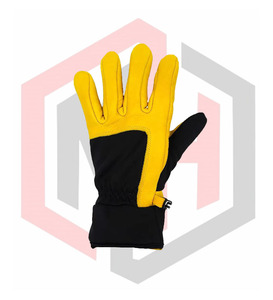 Guantes de trabajo de cuero Guantes industriales anticorte Guantes de seguridad para manos de impacto mecánico para hombres con palma de vaca reforzada - Product Image 2