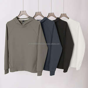 Venta al por mayor de los hombres de alta calidad 100% algodón pulóver gimnasio Sudadera con capucha con dobladillo curvo invierno de secado rápido transpirable OEM servicio Regular Fit - Product Image 4