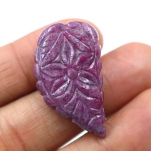 ทับทิมแกะสลักพลอยทับทิมสีแดงธรรมชาติอัญมณีแกะสลักด้วยมือหินหลวมผู้ผลิตสำหรับเครื่องประดับหิน - Product Image 2