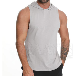 High Quality Logo Custom tank Tops <b>Sleeveless</b> <b>Hoodie</b> for Men Heavy Weight 380gsm Gym <b>Hoodie</b> for Men - Product Image 2