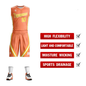 Uniformes de baloncesto sublimados personalizados para adultos de talla grande sin mangas de ajuste suelto con diseño reversible pantalones cortos transpirables equipos - Product Image 2