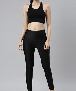 เลกกิ้งโยคะของผู้หญิงพิมพ์ลายซับลิเมชันตามสั่งผ้าฝ้ายถักแบบ100% ระบายอากาศผลิตตามสั่งพร้อมโลโก้ตามสั่งที่เอว - Product Image 6